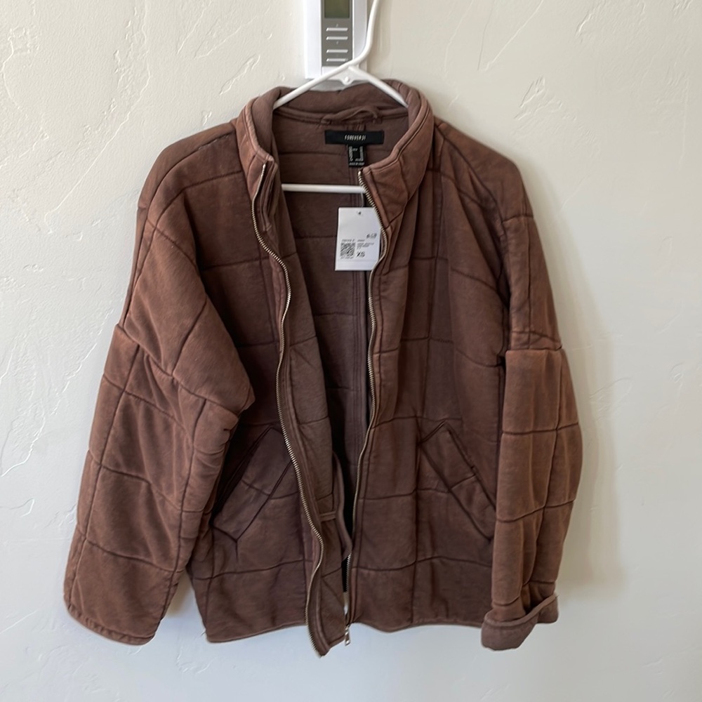 Forever 21 quilted zip up jacket